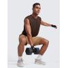 imageCRZ YOGA Mens Mesh Workout Tank Tops Quick Dry Breathable Running Athletic Training Sleeveless Muscle ShirtsHot Fudge Brown