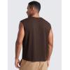 imageCRZ YOGA Mens Mesh Workout Tank Tops Quick Dry Breathable Running Athletic Training Sleeveless Muscle ShirtsHot Fudge Brown