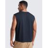 imageCRZ YOGA Mens Mesh Workout Tank Tops Quick Dry Breathable Running Athletic Training Sleeveless Muscle ShirtsTrue Navy