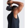 imageCRZ YOGA Mens Mesh Workout Tank Tops Quick Dry Breathable Running Athletic Training Sleeveless Muscle ShirtsTrue Navy