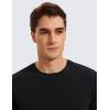 imageCRZ YOGA Mens Pima Cotton TShirts Short Sleeve Crew Neck Casual Shirts Breathable Workout Daily Tee TopsBlack