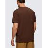 imageCRZ YOGA Mens Pima Cotton TShirts Short Sleeve Crew Neck Casual Shirts Breathable Workout Daily Tee TopsCoffee Brown