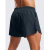 imageCRZ YOGA Mens Side Split Running Shorts 4  Quick Dry for Athletic Gym Workout with Zip Pocket and Brief LinerTrue Navy