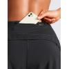 imageCRZ YOGA Mid Waisted Running Shorts for Women 4quot Soft for Gym Athletic Workout with Zipper Pocket Liner Quick Dry Black Small