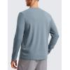 imageCRZ YOGA Pima Cotton Long Sleeve Shirts for Men Crew Neck Basic Casual TShirts Breathable Workout Comfort TopsBelgian Blue