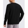 imageCRZ YOGA Pima Cotton Long Sleeve Shirts for Men Crew Neck Basic Casual TShirts Breathable Workout Comfort TopsBlack