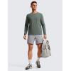 imageCRZ YOGA Pima Cotton Long Sleeve Shirts for Men Crew Neck Basic Casual TShirts Breathable Workout Comfort TopsGrey Sage