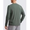 imageCRZ YOGA Pima Cotton Long Sleeve Shirts for Men Crew Neck Basic Casual TShirts Breathable Workout Comfort TopsGrey Sage