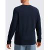 imageCRZ YOGA Pima Cotton Long Sleeve Shirts for Men Crew Neck Basic Casual TShirts Breathable Workout Comfort TopsTrue Navy