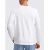 imageCRZ YOGA Pima Cotton Long Sleeve Shirts for Men Crew Neck Basic Casual TShirts Breathable Workout Comfort TopsWhite