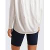 imageCRZ YOGA Pima Cotton Long Sleeve Workout Shirts for Women Loose Fit Athletic Yoga TShirts Casual Boat Neck Fall TopsIce GreyWhite