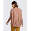 imageCRZ YOGA Pima Cotton Long Sleeve Workout Shirts for Women Loose Fit Athletic Yoga TShirts Casual Boat Neck Fall TopsMocha Mousse