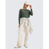 imageCRZ YOGA Pima Cotton Long Sleeve Workout Shirts for Women Loose Fit Athletic Yoga TShirts Casual Boat Neck Fall TopsNature Green