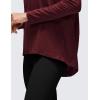 imageCRZ YOGA Pima Cotton Long Sleeve Workout Shirts for Women Loose Fit Athletic Yoga TShirts Casual Boat Neck Fall TopsRed Merlot