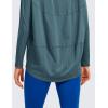 imageCRZ YOGA Pima Cotton Long Sleeve Workout Shirts for Women Loose Fit Athletic Yoga TShirts Casual Boat Neck Fall TopsSlate Blue
