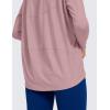 imageCRZ YOGA Pima Cotton Long Sleeve Workout Shirts for Women Loose Fit Athletic Yoga TShirts Casual Boat Neck Fall TopsTwilight Rose Pink