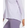 imageCRZ YOGA Pima Cotton Long Sleeve Workout Shirts for Women Loose Fit Athletic Yoga TShirts Casual Boat Neck Fall TopsViolet Ash