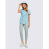 imageCRZ YOGA Pima Cotton Womens Short Sleeve Shirt Loose Yoga TShirt Casual TopsPure Blue
