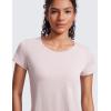 imageCRZ YOGA Pima Cotton Womens Short Sleeve Shirt Loose Yoga TShirt Casual TopsSmoky Blush