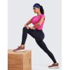 imageCRZ YOGA Seamless Womens Short Sleeve Crop Tops Breathable Slim Fit Gym Workout Shirts Athletic Running Basic Tee TopHibiscus Purple