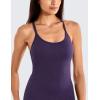 imageCRZ YOGA Seamless Workout Tank Tops for Women Racerback Athletic Camisole Sports Shirts with Built in BraBerry Purple