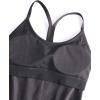 imageCRZ YOGA Seamless Workout Tank Tops for Women Racerback Athletic Camisole Sports Shirts with Built in BraDark Grey