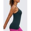 imageCRZ YOGA Seamless Workout Tank Tops for Women Racerback Athletic Camisole Sports Shirts with Built in BraForest Dark Green