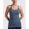 imageCRZ YOGA Seamless Workout Tank Tops for Women Racerback Athletic Camisole Sports Shirts with Built in BraGrayblue