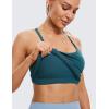 imageCRZ YOGA Seamless Workout Tank Tops for Women Racerback Athletic Camisole Sports Shirts with Built in BraGreen Jade