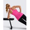 imageCRZ YOGA Seamless Workout Tank Tops for Women Racerback Athletic Camisole Sports Shirts with Built in BraHibiscus Purple