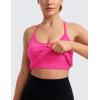 imageCRZ YOGA Seamless Workout Tank Tops for Women Racerback Athletic Camisole Sports Shirts with Built in BraHibiscus Purple