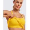 imageCRZ YOGA Seamless Workout Tank Tops for Women Racerback Athletic Camisole Sports Shirts with Built in BraHigh Visibility Yellow