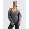 imageCRZ YOGA Seamless Workout Tank Tops for Women Racerback Athletic Camisole Sports Shirts with Built in BraLight Grey