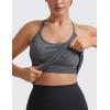 imageCRZ YOGA Seamless Workout Tank Tops for Women Racerback Athletic Camisole Sports Shirts with Built in BraLight Grey