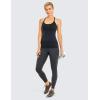imageCRZ YOGA Seamless Workout Tank Tops for Women Racerback Athletic Camisole Sports Shirts with Built in BraMelanite