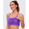 imageCRZ YOGA Seamless Workout Tank Tops for Women Racerback Athletic Camisole Sports Shirts with Built in BraRoyal Lilac
