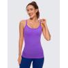 imageCRZ YOGA Seamless Workout Tank Tops for Women Racerback Athletic Camisole Sports Shirts with Built in BraRoyal Lilac