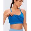 imageCRZ YOGA Seamless Workout Tank Tops for Women Racerback Athletic Camisole Sports Shirts with Built in BraSparkle Blue