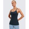 imageCRZ YOGA Seamless Workout Tank Tops for Women Racerback Athletic Camisole Sports Shirts with Built in BraTrue Navy