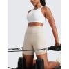 imageCRZ YOGA Secretsculpt Womens Butterlift High Waist Scrunch Butt Biker Shorts 6 Inches  No Front Seam Workout Gym BootyMojave Tan