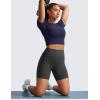 imageCRZ YOGA Secretsculpt Womens Butterlift High Waist Scrunch Butt Biker Shorts 6 Inches  No Front Seam Workout Gym BootyMysterious Grey