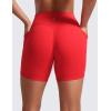 imageCRZ YOGA Secretsculpt Womens Butterlift High Waist Scrunch Butt Biker Shorts with Pockets 5  No Front Seam Workout BootyDeep Red