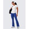imageCRZ YOGA Secretsculpt Womens Butterlift Scrunch Butt Flare Leggings 31quot  No Front Seam High Waist Bootcut Yoga Pants BootyWaves Blue