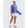 imageCRZ YOGA Short Sleeve Yoga Tops for Women Soft Loose Casual Flowy Shirts Crew Neck Workout Basic TShirtWild Indigo