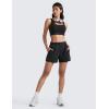 imageCRZ YOGA SoftAura Sweat Shorts Women Casual 4 High Waisted Modal for Lounge Athletic with Pockets DrawstringBlack