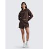 imageCRZ YOGA SoftAura Sweat Shorts Women Casual 4 High Waisted Modal for Lounge Athletic with Pockets DrawstringHot Fudge Brown