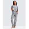 imageCRZ YOGA SoftAura Sweatpants Women Modal Joggers High Waisted Lounge Travel Casual Sweat Pants with Pockets Cinch BottomRhino Grey