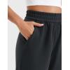 imageCRZ YOGA SoftAura Wide Leg Sweatpants Women 31quot Modal High Waisted Lounge Travel Casual Sweat Pants with Pockets DrawstringBlack