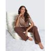 imageCRZ YOGA SoftAura Wide Leg Sweatpants Women 31quot Modal High Waisted Lounge Travel Casual Sweat Pants with Pockets DrawstringCoffee Brown