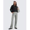 imageCRZ YOGA SoftAura Wide Leg Sweatpants Women 31quot Modal High Waisted Lounge Travel Casual Sweat Pants with Pockets DrawstringSterling